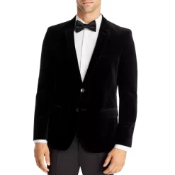 New โญ HUGO Arti Velvet Extra Slim Fit Jacket Black ๐