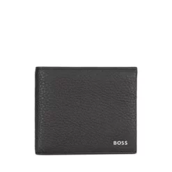Wholesale 👍 BOSS Hugo Boss Crosstown Leather Wallet Black 🥰