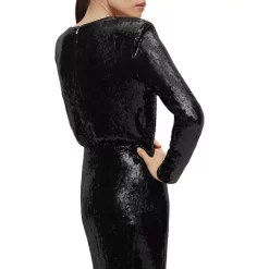 New 🎁 BOSS Epalleta Sequined 👗 Dress Black 😉 -Hugo Boss Shop unnamed file 950