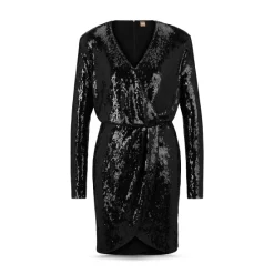 New 🎁 BOSS Epalleta Sequined 👗 Dress Black 😉 -Hugo Boss Shop unnamed file 951
