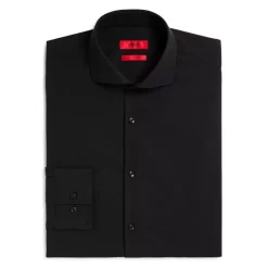 Cheap ⌛ HUGO Jason Solid Slim Fit 👗 Dress 👚 Shirt Black 😍